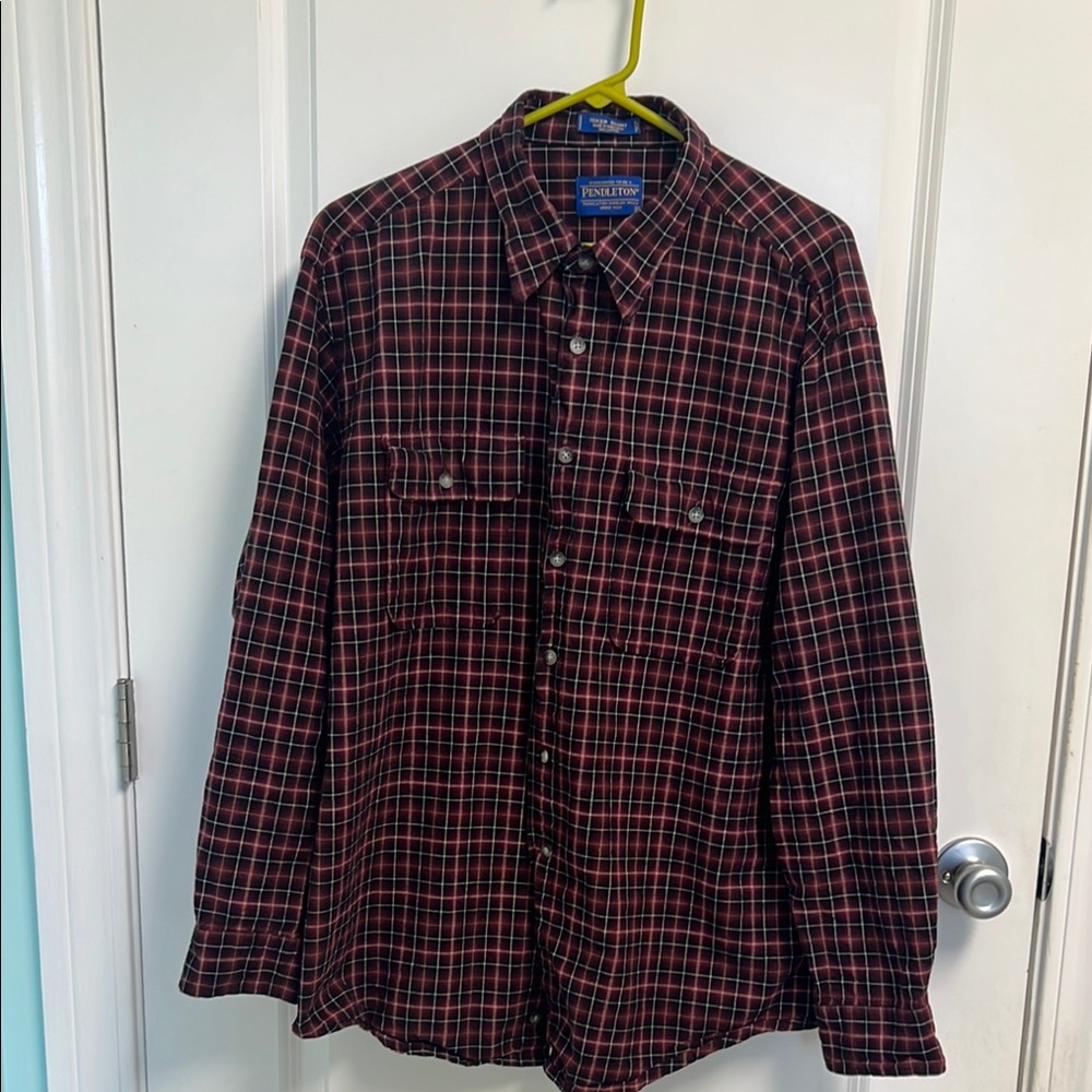 Pendleton Red and Black Plaid Hiking Shirt
